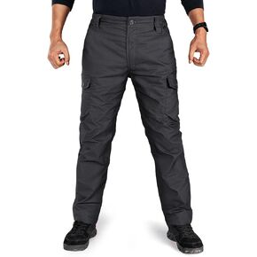 IDOGEAR Men's Flex Tactical Cargo Pants Lightweight Water Resistant Ripstop Stretch Casual Trousers Everyday Basic Pants