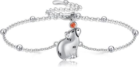 HUKKUN Ladybug/Cow/Cross/Autism Awareness Bracelet for Women Sterling Silver Adjustable Bracelet Jewelry Gift for Girls Daughter Wife in Kuwait