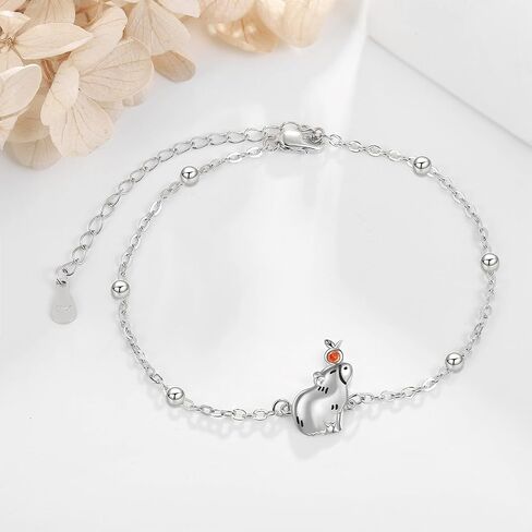 HUKKUN Ladybug/Cow/Cross/Autism Awareness Bracelet for Women Sterling Silver Adjustable Bracelet Jewelry Gift for Girls Daughter Wife in Kuwait