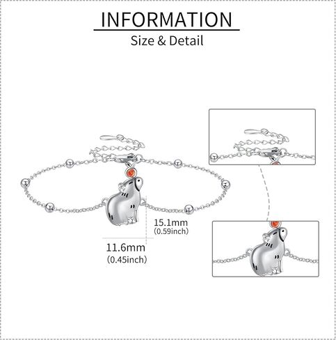 HUKKUN Ladybug/Cow/Cross/Autism Awareness Bracelet for Women Sterling Silver Adjustable Bracelet Jewelry Gift for Girls Daughter Wife in Kuwait