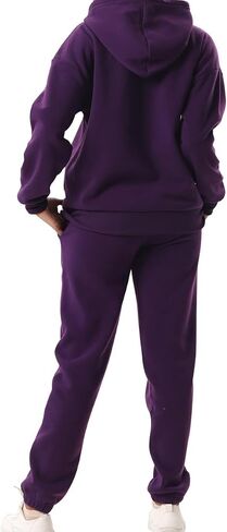 Women Tracksuit Oversize 2 Pieces Outfit Casual Long Sleeve Sweatsuits Set with Pocket in Saudi Arabia