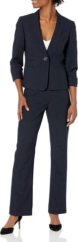 Le Suit Women's Plus Size JKT/Pant Suit-Graphite in Saudi Arabia