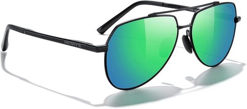 MERRY'S Men Classic Pilot Sunglasses for Men Women - Polarized Driving Sun glasses Mirrored Lens UV 400 Protection 58 MM in Saudi Arabia