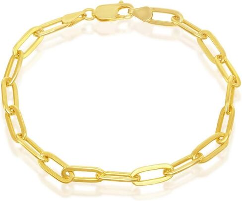 سلسلة ربط مشبك الورق Bracelest | مجوهرات من الفضة الإسترليني المطلية بالفضة/الذهب للنساء أو المراهقين in Saudi Arabia
