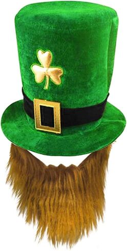 قبعة رأس لعيد القديس باتريك بنمط نبات النفل الأخضر قبعة الحفلات للنساء والرجال المخملية كاب الرأس أزياء تنكرية لطيف الجني الأيرلندي عطلة مهرجان مهرجان مهرجان مهرجان كرنفال لوازم الديكور in Kuwait
