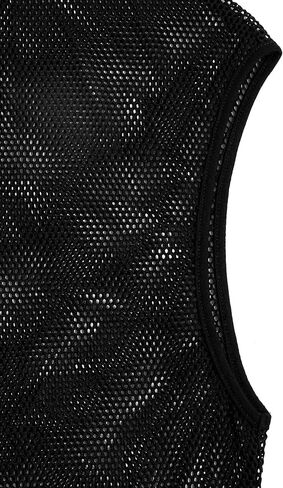 Milumia Women's Fishnet Sheer Crew Neck Tank Top Sleeveless Shirt Tanks Streetwear in Saudi Arabia