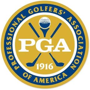 PGAゴルフカーバンパーステッカー ウィンドウデカール 4インチ x 4インチ