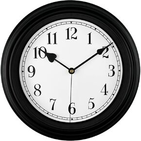 Retro Wall Clock, 10 Inch Vintage Silent Non Ticking Classic Clocks, Easy to Read, Quality Quartz Clock Battery Operated, Decorative Bedroom, Kitchen