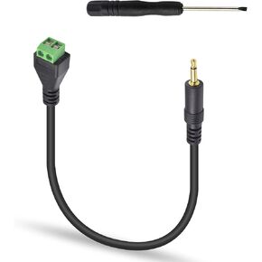 Poyiccot 3.5mm Speaker Wire Adapter, 3.5mm (1/8") 4 Pole Stereo TRRS Male Jack to AV 4 Screw Terminal Block Balun Connectors Cable 30cm (1/8inch/ 4pin) in Saudi Arabia