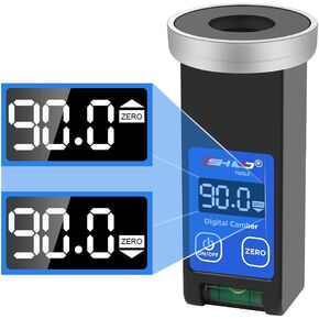 Camber Gauge Digital Wheel Alignment Tool -90° to +90° Wide Range Wheel Alignment & Balancing Tools Accurate Caster Camber Gauge with Digital Display & Powerful Magnet & Positioning Bubble & Reset Key