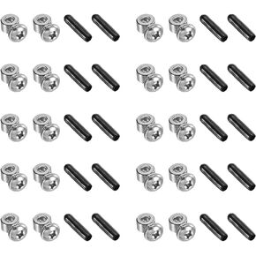 PATIKIL Replacement Adjustable Screws and End Caps Set, 10 Sets Jump Rope Spare Replacement Accessories for Jump Rope Speed Cable