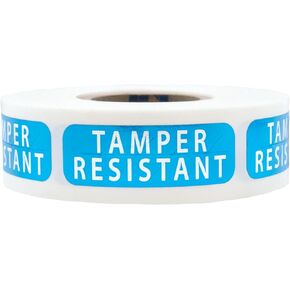 Tamper-Resistant Black Metallic Labels, 0.5" x 1.5" Adhesive Stickers, 500-Pack