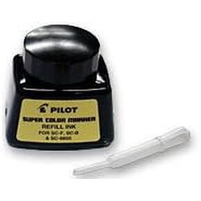 12 Pack Pilot Pen 43500 1oz Refill Ink for Permanent Markers - Black (SCRF-BLK)