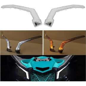 KUAFU Front Signature Light Compatible with 2017-2023 Can-Am Maverick X3 Replacement for 710004994 710004995 LED Turn Signal Light Assembly