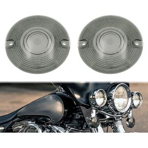 Motorcycle Flat Turn Signal Light Lens Cover 3 1/4 Inch Fit For Harley Touring Road King Electra Glides Ultra Glide Road Glide Street Glide 1986-2023 Clear 4pc