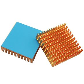 4PCS Motherboard Thermal Heat Sink Aluminum Heat Sink Cooler for Cooling 3D Printers Computer Devices Lighting Equipment PC Chipsets Electric Power Equipment LED Lighting Equipment Gold Color