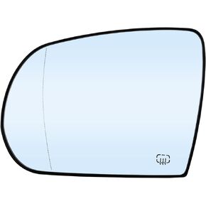 Driver Left Side Heated Mirror Glass Replacement for 2014-2019 Jeep Cherokee, 2017-2021 Jeep Compass Mirrors - Side View Heated Convex Mirror Glass with Rear Holder 68228913AA, 68228915AA