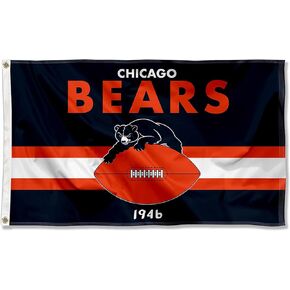Bears Throwback Vintage Retro 3x5 Banner Flag