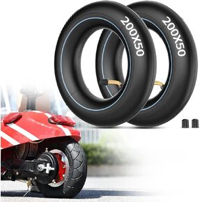 RUTU 200 x 50 Inner tube & Tire Set,Scooter Wheels,Compatible with Razor e100, e150, e200, Schwinn, Bladez, Power Core, Dune Buggy, PowerRider 360-8"x2" 200x50mm,High Elasticity