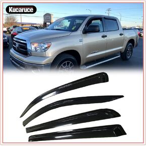 94815 Side Window Wind Vent Deflector,4pcs Outside Mount Tape-On Nice Sun Rain Guards Set,Window Visor fit for 2000-2006 Toyota Tundra Access Cab/Extended Cab with 2 Half Size Rear Doors