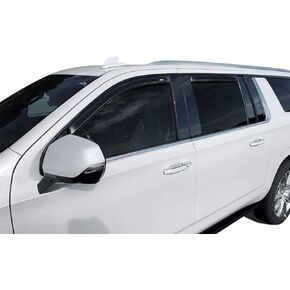 Auto Ventshade [AVS] In-Channel Ventvisor / Rain Guards | Fits 2021 - 2024 Cadillac Escalade/Chevrolet Tahoe/GMC Yukon- Smoke, 4 pcs. | 194706