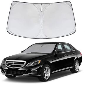 Front Windshield Sunshade Fit for Mercedes Benz GLC 2016-2024 and E-Class Foldable UV Ray Reflector Car Shade Front Windshield Mercedes Benz Sun Shade Windshield Keeps Your Vehicle Cool