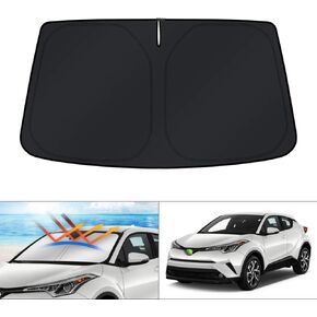 KUST Windshield Sun Shade for Toyota CHR 2018-2023 CH-R Window Cover Sun Visor Foldable Sunscreen Blocks UV Rays Keep Your Car Cooler