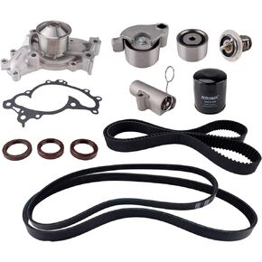 Timing Belt Water Pump Kits Replacement For 2004-2006 ES330/RX330, 2002-2006 Camry V6 3.0L, 2002-2006 Highlander V6 3.0L, 2004-2008 Solara V6 3.3L Replace 13505-20030, 13568-09080