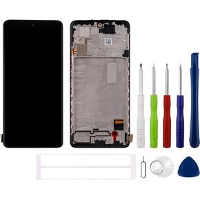 TFT Compatible with Redmi Note 10 Pro Max (Black with Frame) LCD Display Touch Screen Digitizer Assembly Replacement + Tools