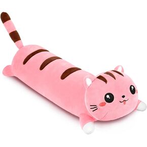 AFAN Super Soft 13.7" Cute Cat Kitten Doll Plush Toy Kawaii Anime Plush Cute Stuffed Animal Cat Toys for Kids Girls Boys Cat (Grey)