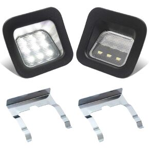 مصابيح لوحة الترخيص LED من RUXIFEY مع مشابك تثبيت معدنية متوافقة مع 2003-2018 دودج رام 1500 2500 3500، 6000K أبيض