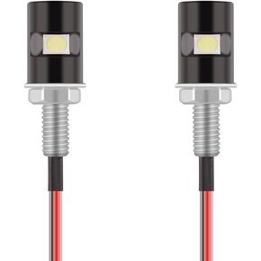 [Upgraded Version 2PCS License Plate Light 5050 SMD LED Bulb Screw Bolt LED Waterproof Number Plate Light for Car Motorcycle Motorbike Truck RV ATV-Cool White