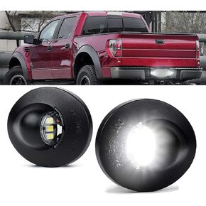 2PCS LED License Plate Light Lamp Assembly Replacement for Ford F150 F250 F350 F450 F550 Superduty Pickup Truck Bronco Explorer Sport Trac Ranger Expedition Excursion Lincoln Mark LT