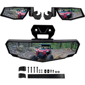 Side Mirrors Rear View Mirror Kit for 2024 RZR XP 1000, Adjustable Rear View Mirror Folding Side Mirrors for 2024 Polaris RZR XP 1000/ XP 4 1000 Ultimate/Sport/Premium Accessories