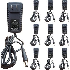 مصدر طاقة 48 فولت (10 عبوات) | محول طاقة بديل متوافق مع هواتف VOIP Polycom IP VVX 201، 300، 301، 310، 311، 400، 401، 410، 411، 1500 2200-46170-001، Sound Point IP 560، 670