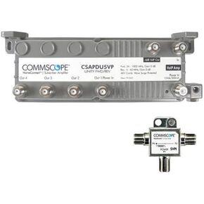 HomeConnect Commscope CSAPDU5VPI Passive VoIP 5 Way Amplifier with Power Inserter