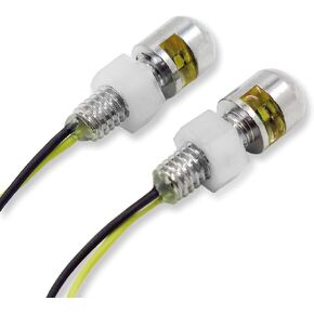 HTTMT MT250- Chromed Universal LED License Tag Plate Bolt Lights Stainless Steel Compatible with All Motorcycles, Cruisers, Dirt Bikes, Scooters, mopeds, Trucks [P/N: MT250-CD]