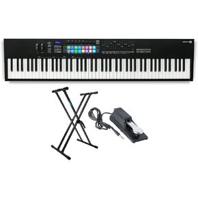 مجموعة وحدة تحكم لوحة المفاتيح Novation Launchkey MK3 88-Key USB MIDI Ableton مع حامل لوحة المفاتيح ودواسة الاستدامة (3 قطع) in Kuwait