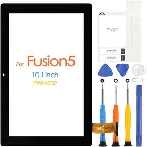 Touch Screen Replacement for FUSION5 FWIN232 10.1 inch Digitizer Tablet for FUSION5 FWIN232 Touchscreen Glass Panel with Repair Tools (Not LCD Display,Black)