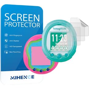 Mihence Compatible for Tamagotchi Smart Screen Protector, HD Premium Real Screen Protector for Tamagotchi Smart Coralpink [ 3PCS ] [ PET ]
