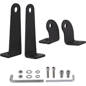 2 Pack Light Bar Mounting Brackets, JIEPENG Side Mounting Brackets for Single Row Light Bar Straight or Curved LED Light Bar Universal Side Mounted Brackets Kit for Offroad Truck Jeep