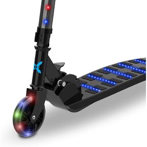 Hover-1 Nano Kick Scooter for Kids (5+ Year Old) | Features Lean-to-Turn Axle, Solid PU Tires & Slim-Design, 110 LB Max Weight, Safe for Kids, Black