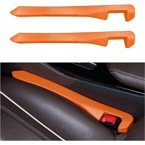 2 PCS Car Seat Gap Filler, Leather Seat Gap Plug to Fill The Gap Between Seat & Console, Seat Crevice Blocker Stop Things from Dropping, Universal Interior Car Accessories (Red)