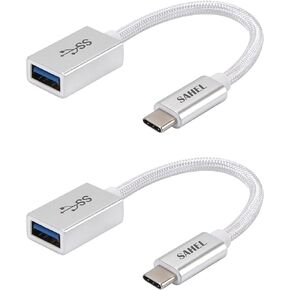SAHEL USB C to USB Adapter (2-Pack), USB Type-C to USB 3.0 OTG Converter, Thunderbolt 3 to USB Female Adapter, Compatible with MacBook Pro/Air, iPad Air 2021, and More – Black