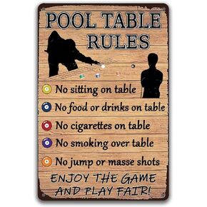 Funny Billiards Tin Sign Pool Table Accessories Pool Room Decor Playing Pool Metal Sign Billiards Gifts For Men Billiard Hall Decoration Signs 8 X 12 Inches