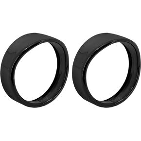 HDBUBALUS Motorcycle 4.5 Inch Fog Light Tirm Ring Visor Style 4 1/2" Auxiliary Light Passing Lamp Bezel Compatible with Harley Touring Road King Chrome 1 Pair