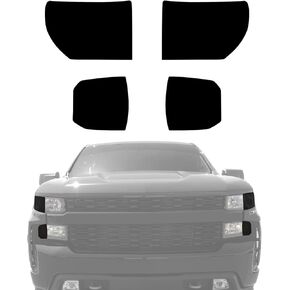NDRUSH Headlight Tint Vinyl Smoked Head Light Tint Film Precut Overlay Wrap Cover Compatible with 2019-2021 Chevrolet Silverado 1500 2019 Silverado 1500 LD