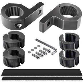 Horizontal Bar Clamp Mounting Kit - 4WDKING 2PCS 0.75"/1"/1.25" LED Light Bar LED Pods Fog Driving Lights Brackets for Bull Bar Tube Roof Roll Cage Holder Headache Rack Mount.