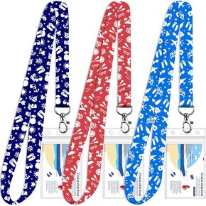 Cruise Lanyard, 3 Pack Cruise Lanyard with Waterproof ID Card Holder for All Cruises Ships Key Cards (3 Colors)