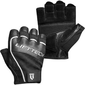 Lift Tech Men's Reflex Weight Lifting Gloves for Men - Workout Gloves for Men Into Weights, Strength Training, Powerlifting - Exercise Gloves for Men - Black